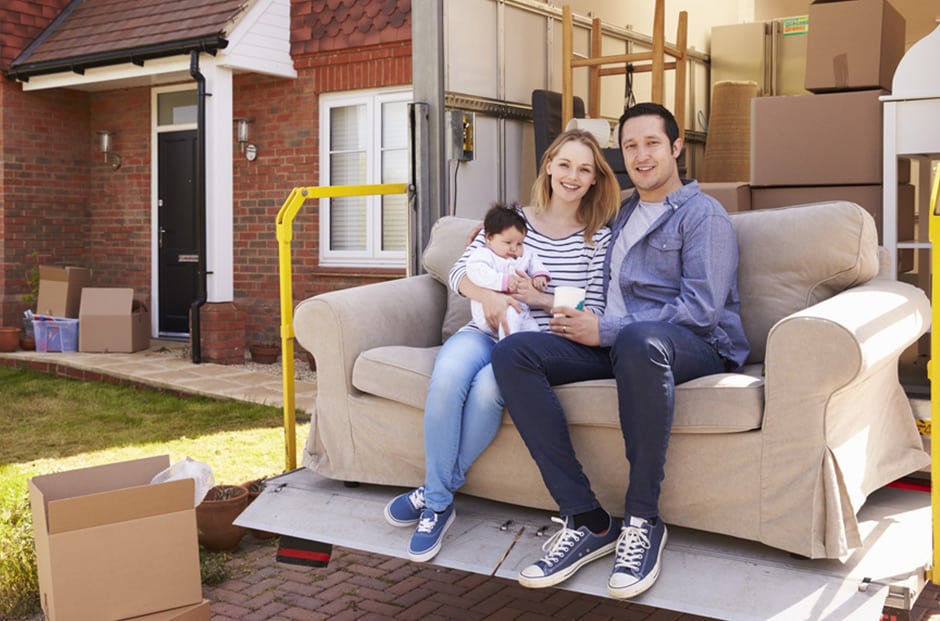 Family Sitting in a Couch — Removalist in Brisbane, QLD