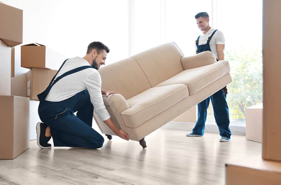Two Man Lifting Sofa — Removalist in Brisbane, QLD