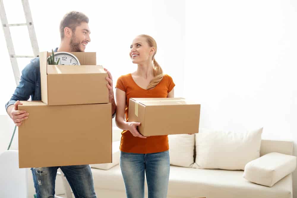 Happy Couple Moving Day — Removalist in Brisbane, QLD